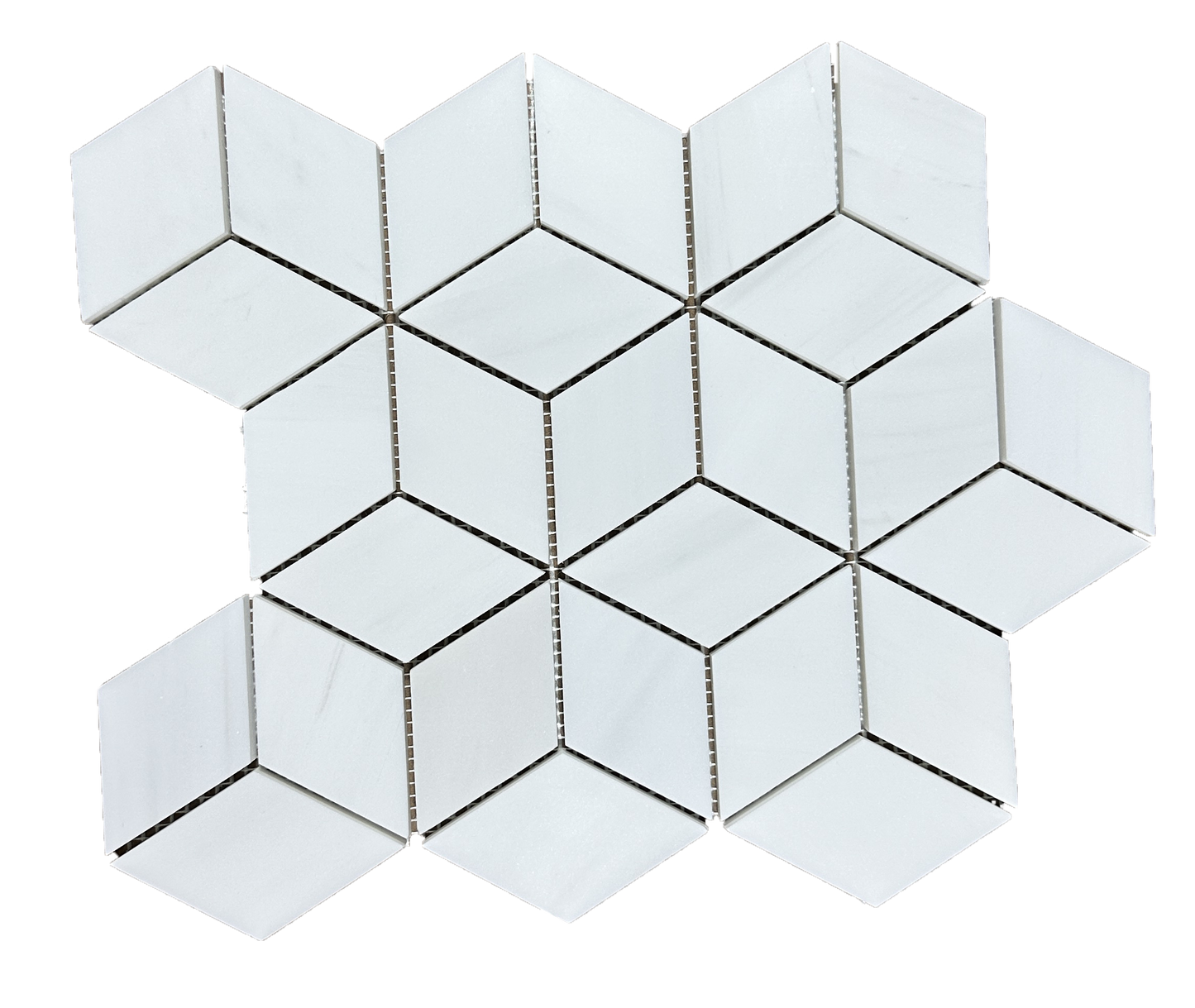 Bianco Dolomite 4" 3D Hexagon Mosaic