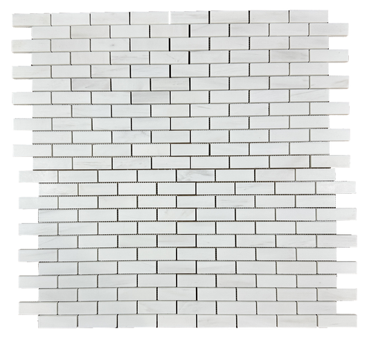 Bianco Dolomite 1" x 3" Brick Mosaic